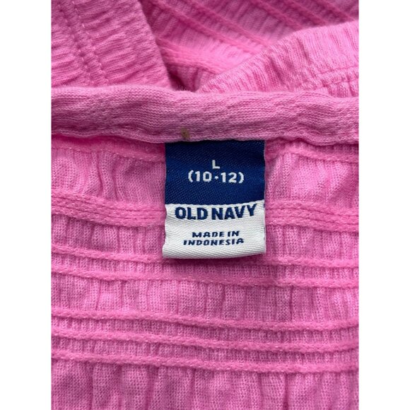 Old Navy Girls Pink Textured Tank Top L (10-12) - Picture 3 of 8